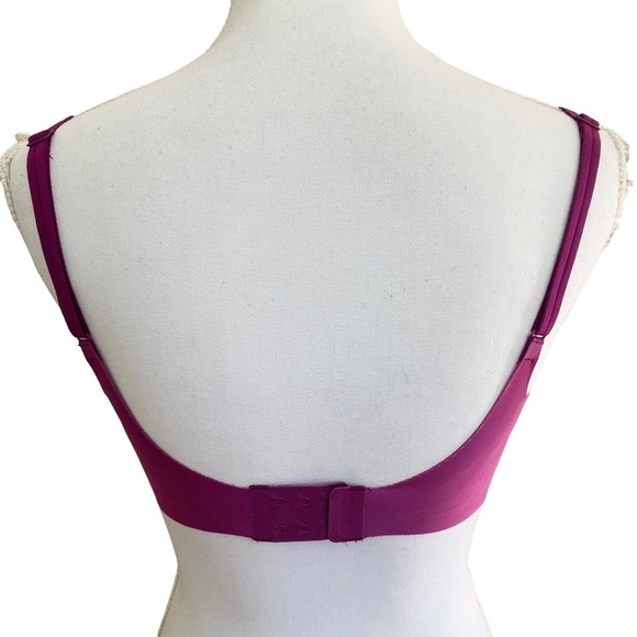 Victorias Secret Bra Size 32DD Push Up Magenta Fuschia Underwire Padded Contour - Picture 2 of 11